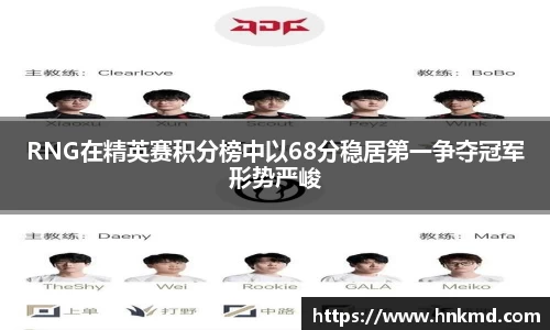 RNG在精英赛积分榜中以68分稳居第一争夺冠军形势严峻